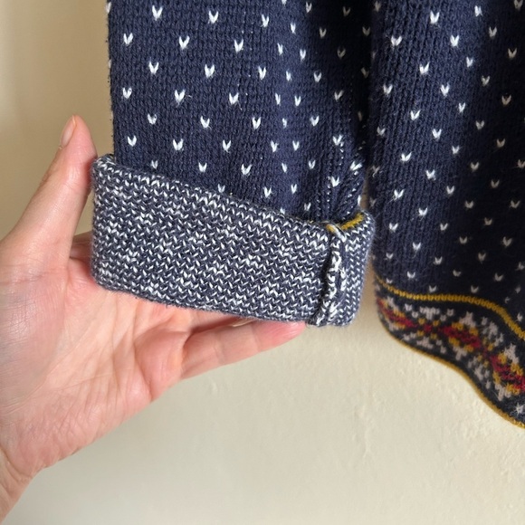 Hanna Andersson Fair Isle Navy Blue Sweater Size Small - Picture 5 of 7